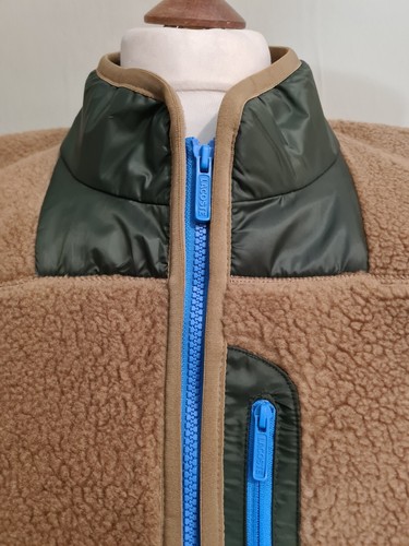 Lacoste BH3345 Sherpa Fleece Gilet Vest Beige Size 6XL - Picture 5 of 10