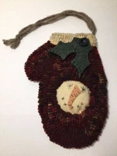Primitive Farmhouse Christmas Winter Snowman Glove Mitten Home Decor Decoration