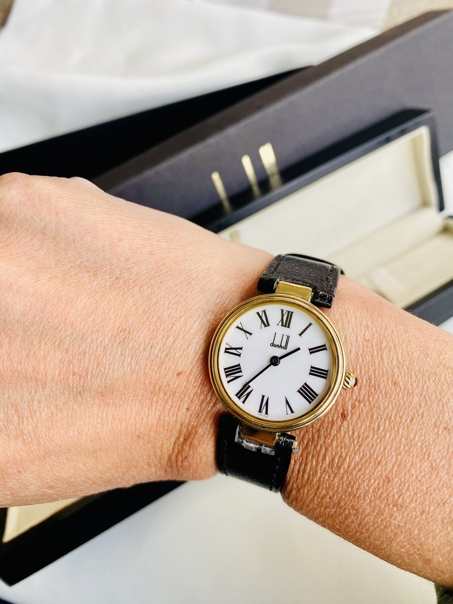 Vintage DUNHILL 925 Sterling Silver Watch Chronometer In Box Vintage DUNHILL 925 Sterling Silver Watch Chronometer In Box