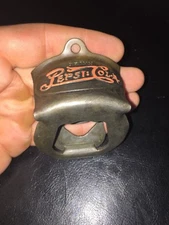 Pepsi Cola Bottle Opener Patina Metal Soda Coke Collector WALL MOUNT Home Decor