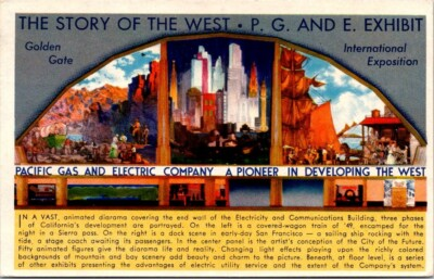 #ad San Francisco CA 1939 Golden Gate Exposition Pacific Gas Electric Story West CQ6 $10.26