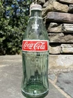 Vintage Large 33.8 oz (1 qt 1.8 oz) Heavy 2 lb Green Glass Coke Coca Cola Bottle