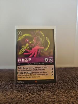 Lorcana First Chapter DR. FACILIER Agent Provocateur Non-Foil 37/204 Pack Fresh