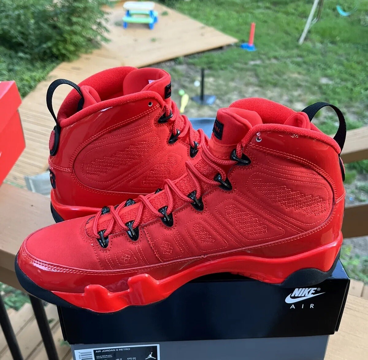 Air Jordan 9 Retro Chile Red Black DS Size 9.5 With Receipt