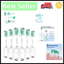 Standard 6-Pack Brush Heads for Sonicare - Gentle Yet Powerful Cleaning