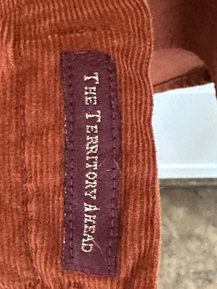 The Territory Ahead Burnt/Orange/Gray Textured Corduroy Button Up Shirt Sz M - Image 3 of 4