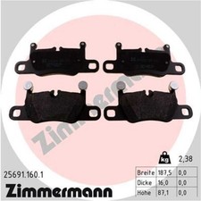 ZIMMERMANN Bremsbeläge Bremsbelegsatz hinten für Porsche 911 Cabriolet