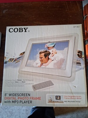 Coby DP-802 8'' TFT LCD Digital Photo Frame MP3 Player USB SD MMC MS Support