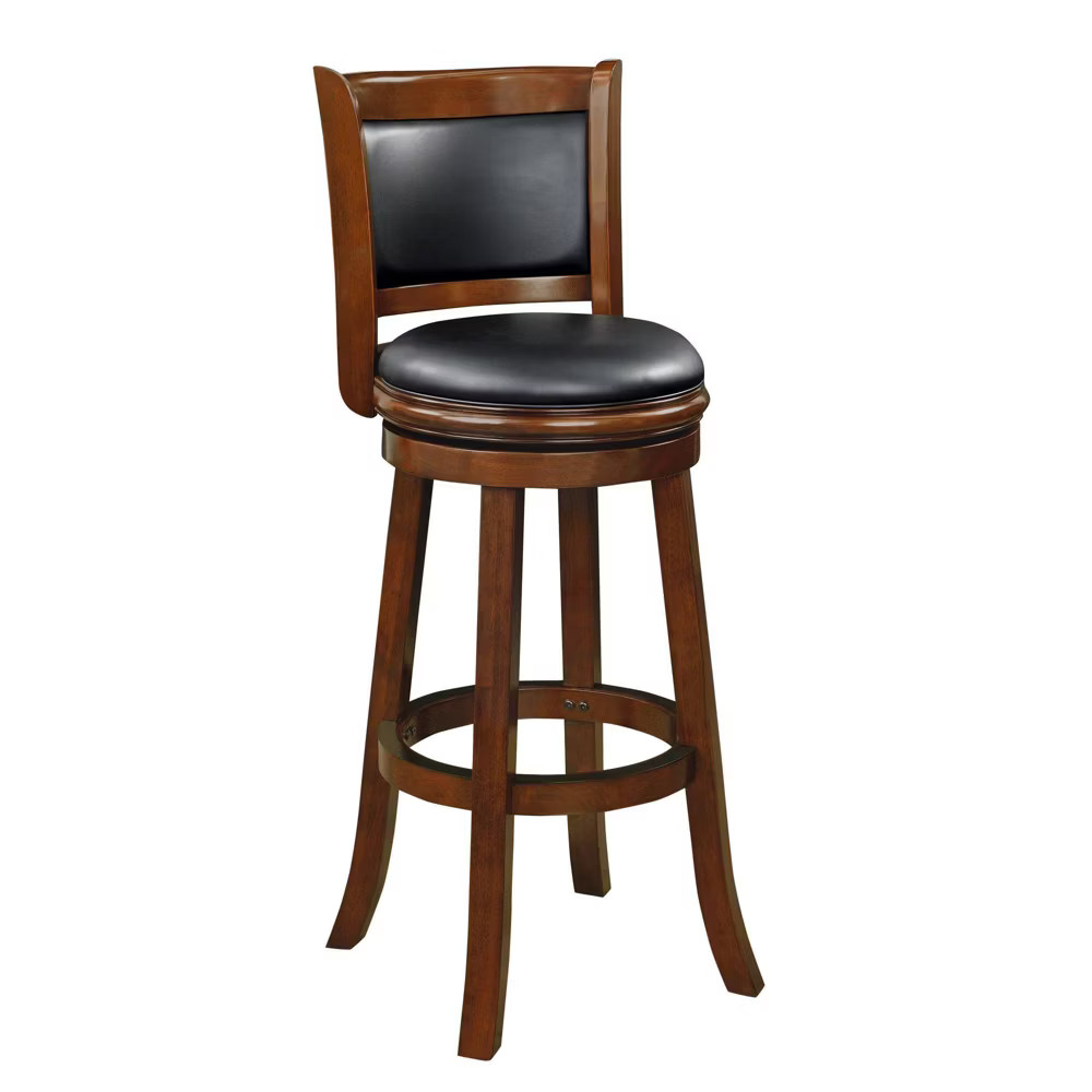 34 Extra Tall Augusta Swivel Barstool Cherry - Boraam Modern Faux Leather 14290₽