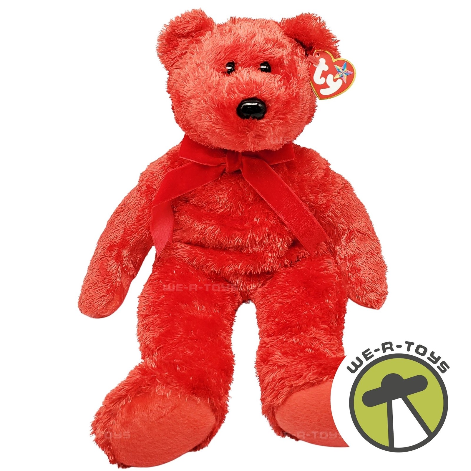 Ty Buddy Sizzle the Red Hot Bear with Red Ribbon Valentine's Day Plush