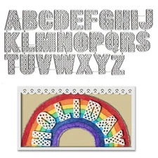 Metal Capital Alphabet Cutting Dies, Hollow Out 26 Alphabet Letters Words Die Cu