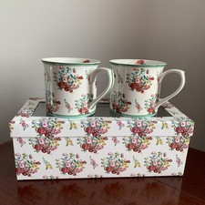 Victoria & Albert Museum ROSALIND  Fine China x 2 Mugs New in Box Mothers Day