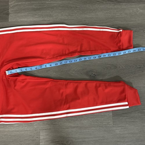 Size L Large ADIDAS ORIGINALS Kids SST Track Pants Red - Picture 6 of 6