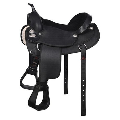 HS Hilason Flex Tree Western Horse Saddle Cordura Synthetic Trail & Pleasure