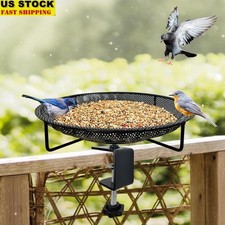 Stainless Steel Outdoor Bird Feeder Tray Balcony Deck Garden Wildlife Feeding US