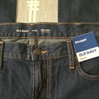 Old Navy Built-In Tough Mens Straight Fit Dark Wash Blue Denim Jeans 5-Pocket — photo 3