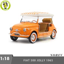 1/18 Fiat 500 Jolly 1965 Norev 187791 Orange Diecast Model Car