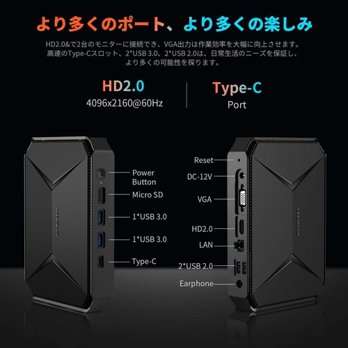 Mini PC N100 Intel's latest Alder Lake-N series (4C/4T, max 3.4GHz) Windows11 DD - 第 7/9 張圖片