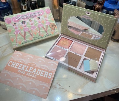 benefit ~  CHEERLEADERS PINK SQUAD  Blush, Bronze, & Highlight Palette  ~ NIB