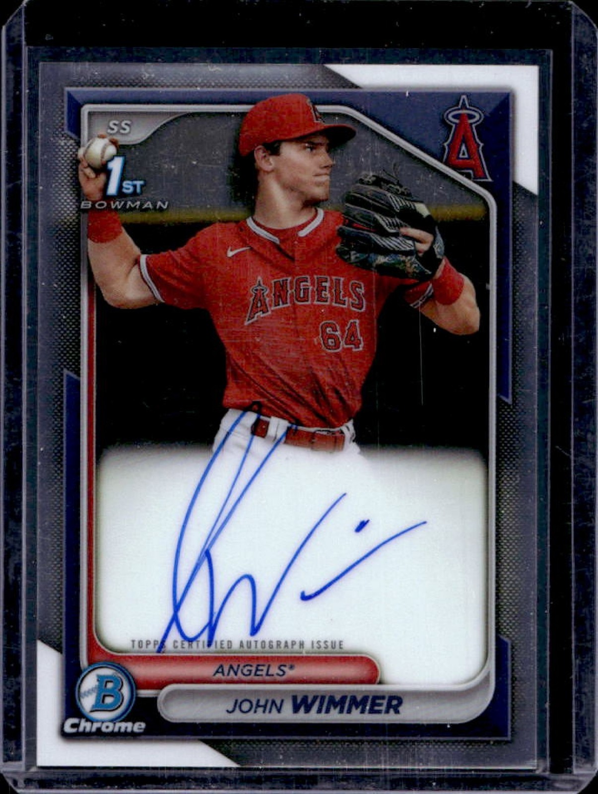 2024 Bowman John Wimmer Chrome Auto 1st #CPA-JW Angels
