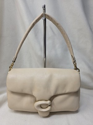 COACH Pillow Tabby 26 Shoulder Bag  Ivory Brass Leather C0772