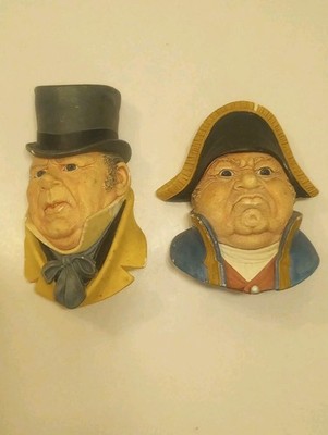 Lot Of 2 Bossons Chalkware Mr Bumble & Mr Macawber (Small Flaws,See Pic)