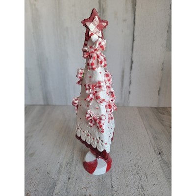 Clay dough peppermint mini tree candy Xmas figure home decor vintage style