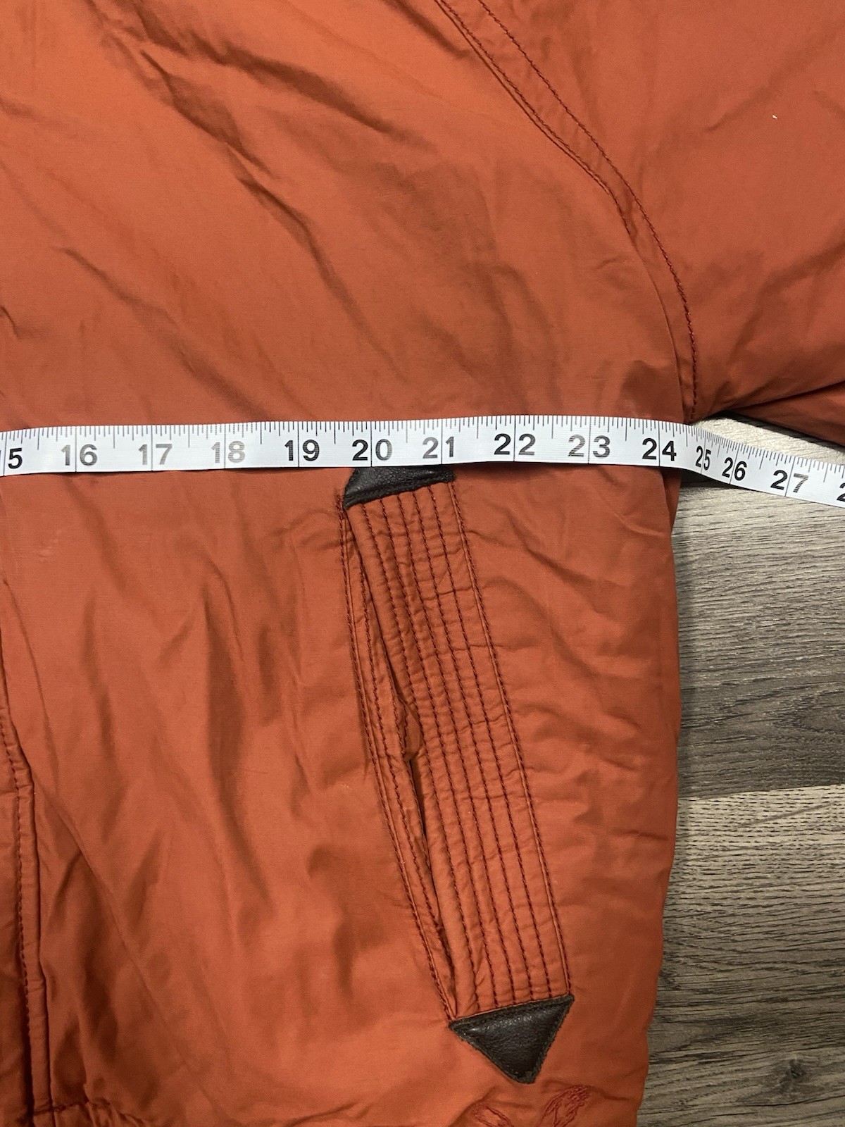 American Eagle Jacket Size Large Orange Fuax  Fur… - image 9