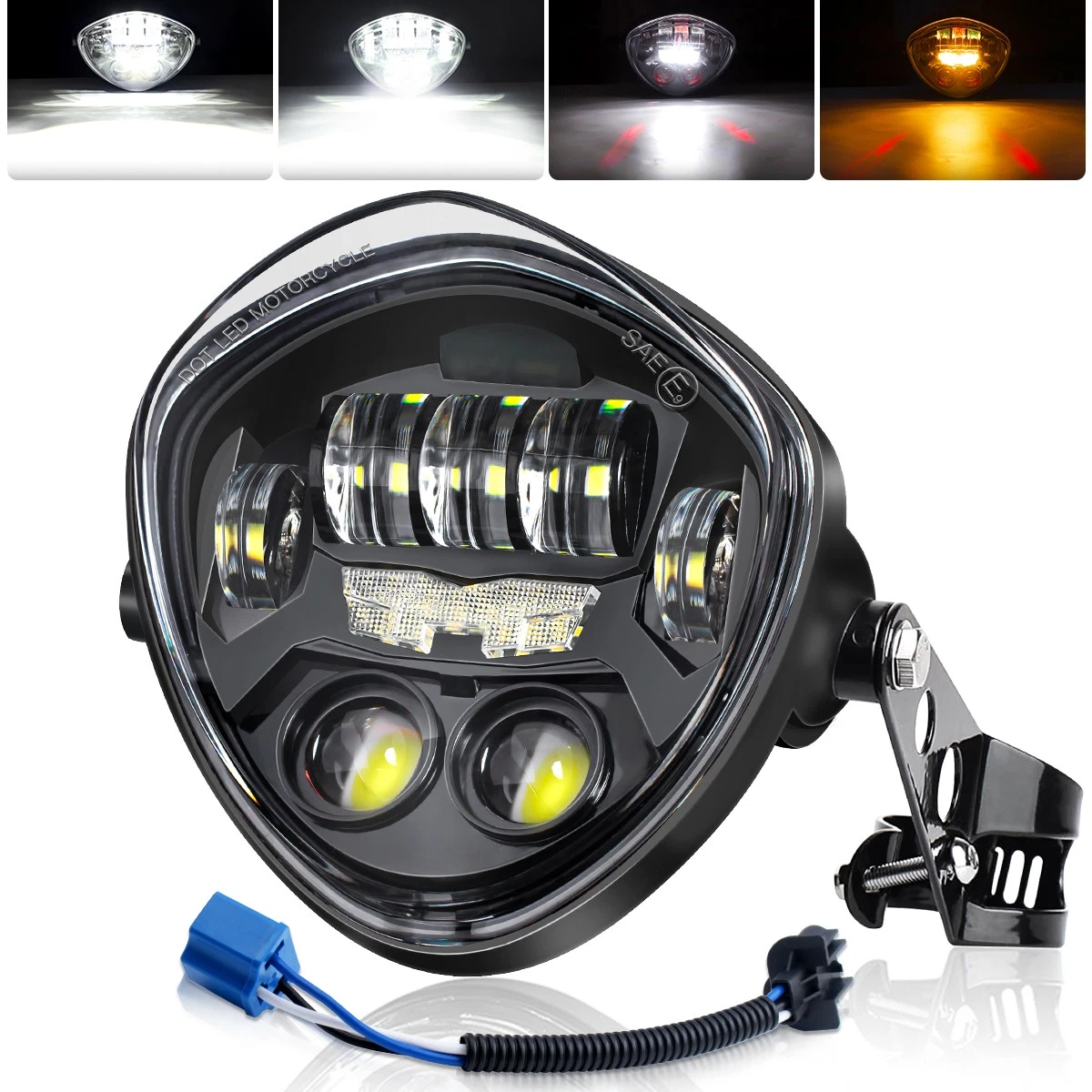 ビクトリー クロスカントリー Victory エンジェルアイLEDヘッドライト Motorcycle Headlight Assemblies for Victory Cross Country for sale