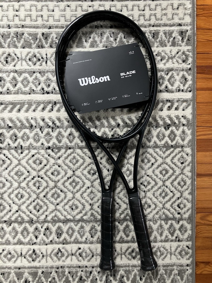 2x NEW Wilson Blade 98 v8 - Noir (All-Black Edition) - 4 1/4