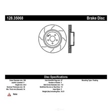 Disc Brake Rotor-OE Type Drilled Disc-Preferred Centric 128.35068