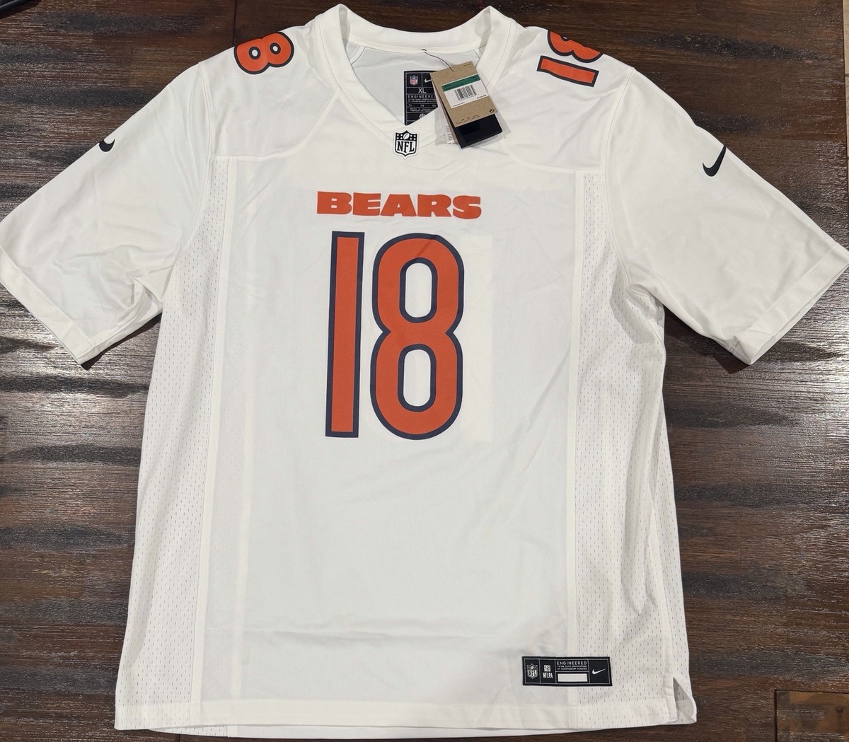 XL Chicago Bears Caleb Williams #18 Nike White Fashion Tundra NFL