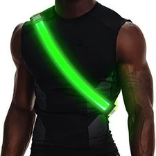 LED Reflective Running Gear,High Visibility Reflective Belt Sash with Safety Lig