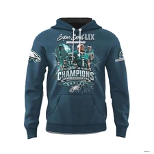 Eagles Super Bowl LIX Champions 2025 Hoodie Skull S5XL HOT