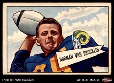 1952 Bowman Large #1 Norm Van Brocklin Rams SHORT-PRINT HOF Oregon 1.5 - FAIR