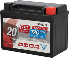 Motorradbatterie YB4L-B, 4Ah 120A, Gel Technologie Motorrad-Starter-Batterie