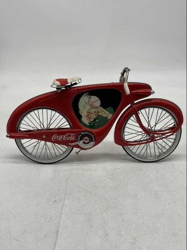 Vintage 1950s Coca-Cola Red Graphic Diecast 1:6 Scale Ride Refreshed Bicycle
