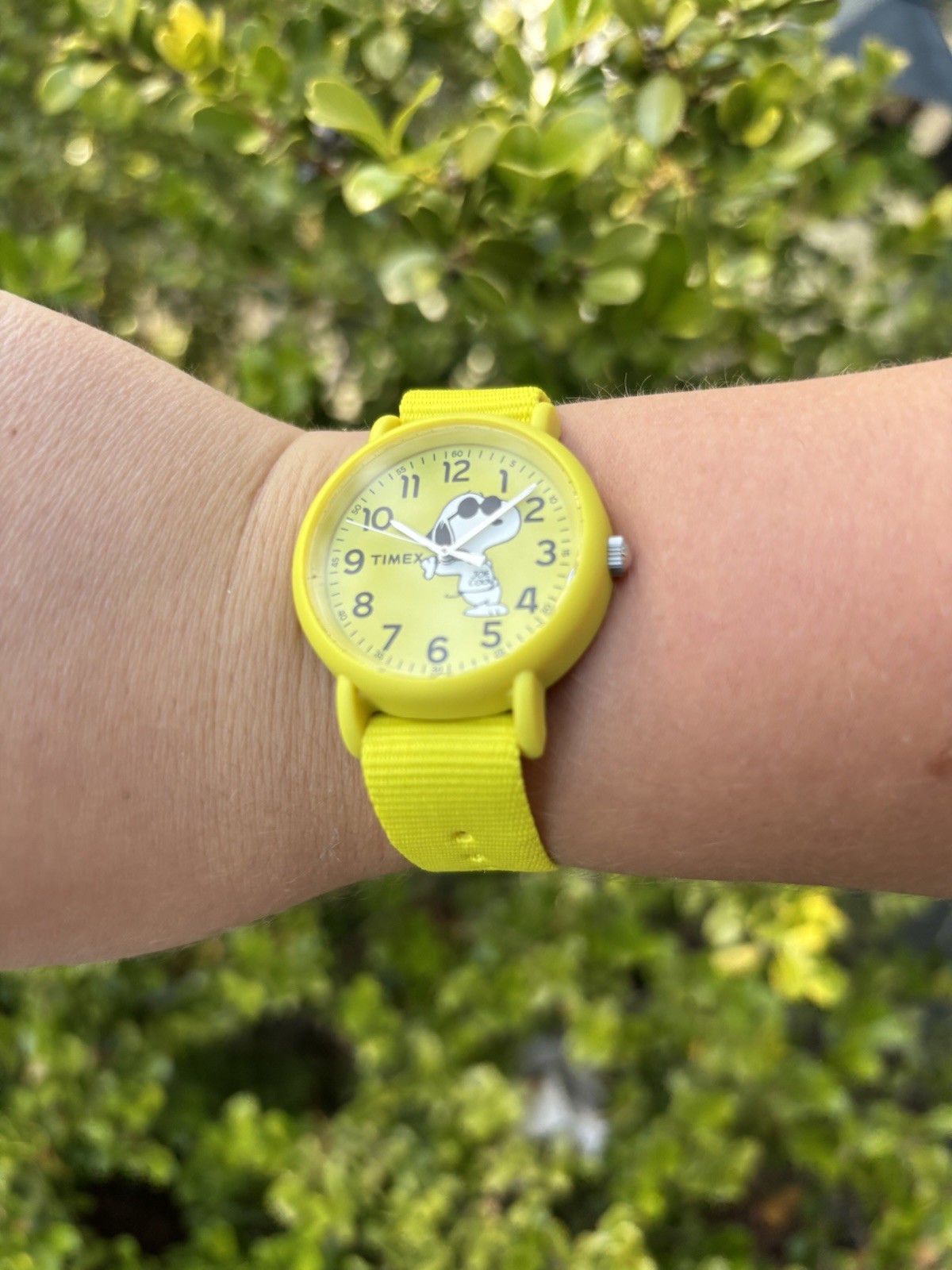 Timex Peanuts 50th Anniversary Snoopy Joe Cool Yellow Wristwatch