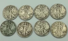 Walking Liberty Half Dollars 90% Silver Lot of 8 Coin