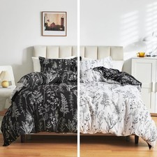 Joyreap 7 Piece Bed in a Bag, Botanical Bedding Set Queen Size Comforter Set for