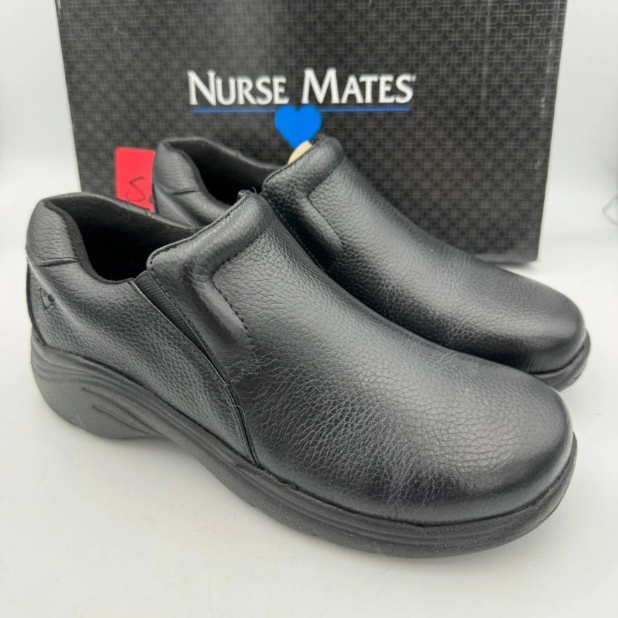 Nurse Mates Womens Dove Oxford, Black, Size 6 EUC