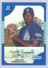 2005 Bowman Chrome First Year Blue Refractor 102/150 Julio Pimentel #286 0a7