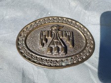 Southwest Native American Bird Belt Buckle Brass 3214 Pre-Loved