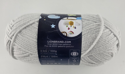 Una nuova matassa da 3,5 oz MARCHIO LEONE sembra filato Butta colore grigio pallido - Foto 3 di 3