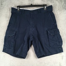 Polo Ralph Lauren Shorts Mens 38 Blue Cargo Heavyweight Casual Preppy 10" Inseam