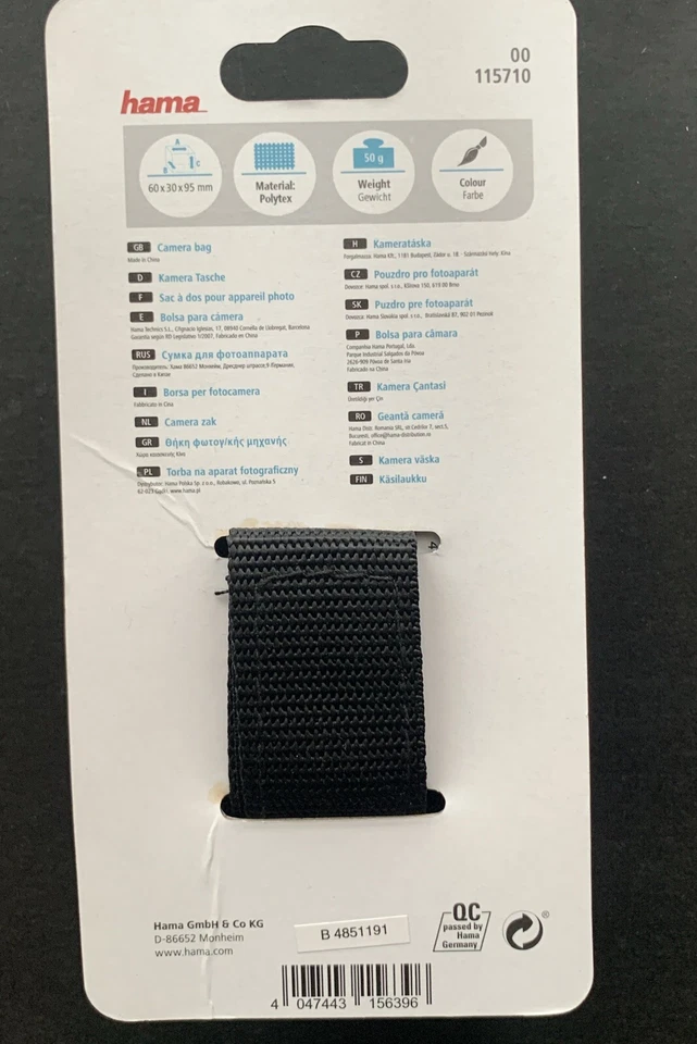 Hama Compact Camera Bag in Black 40H 95x60x30mm In Polytex Flash Gadget Lens - Image 3 of 4