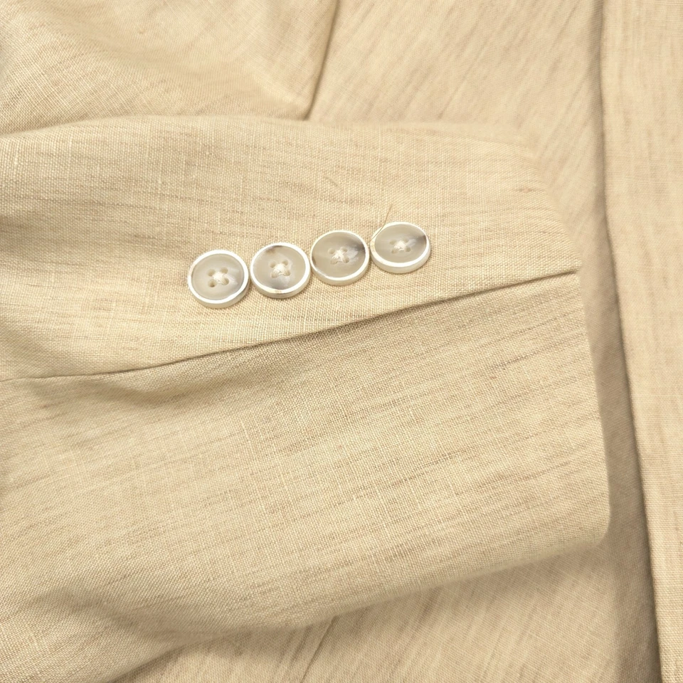 Traje Robert Graham Reno Delave de lino calce moderno beige tostado para hombre talla 38R X 30 Foto 3 de 4