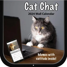 TURNER PHOTOGRAPHIC Cat Chat Turner Photo Diecut Wall Calendar (24998940092)