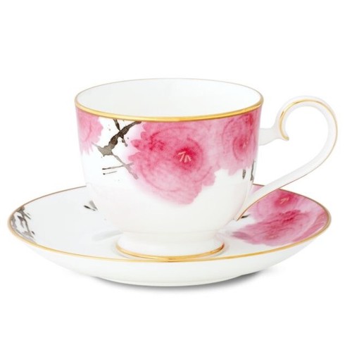 NORITAKE YAE 4968 Bone China 5-Piece Place Setting Pink & Red Roses w/Gold Band - Picture 4 of 11