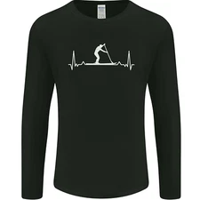 Paddle Boarding Pulse Paddleboard ECG Mens Long Sleeve T-Shirt
